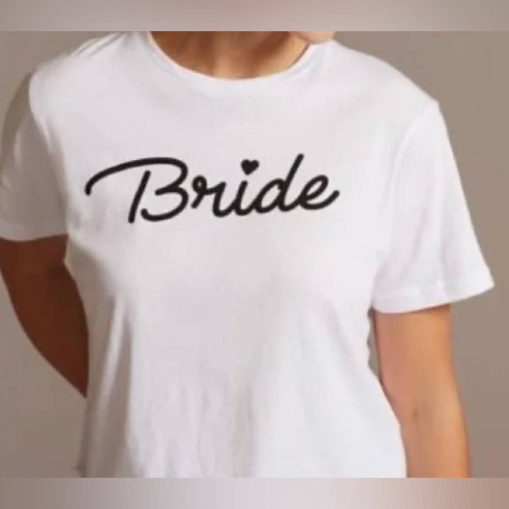 David’s Bridal BRIDE Crop Top Tee Size S
